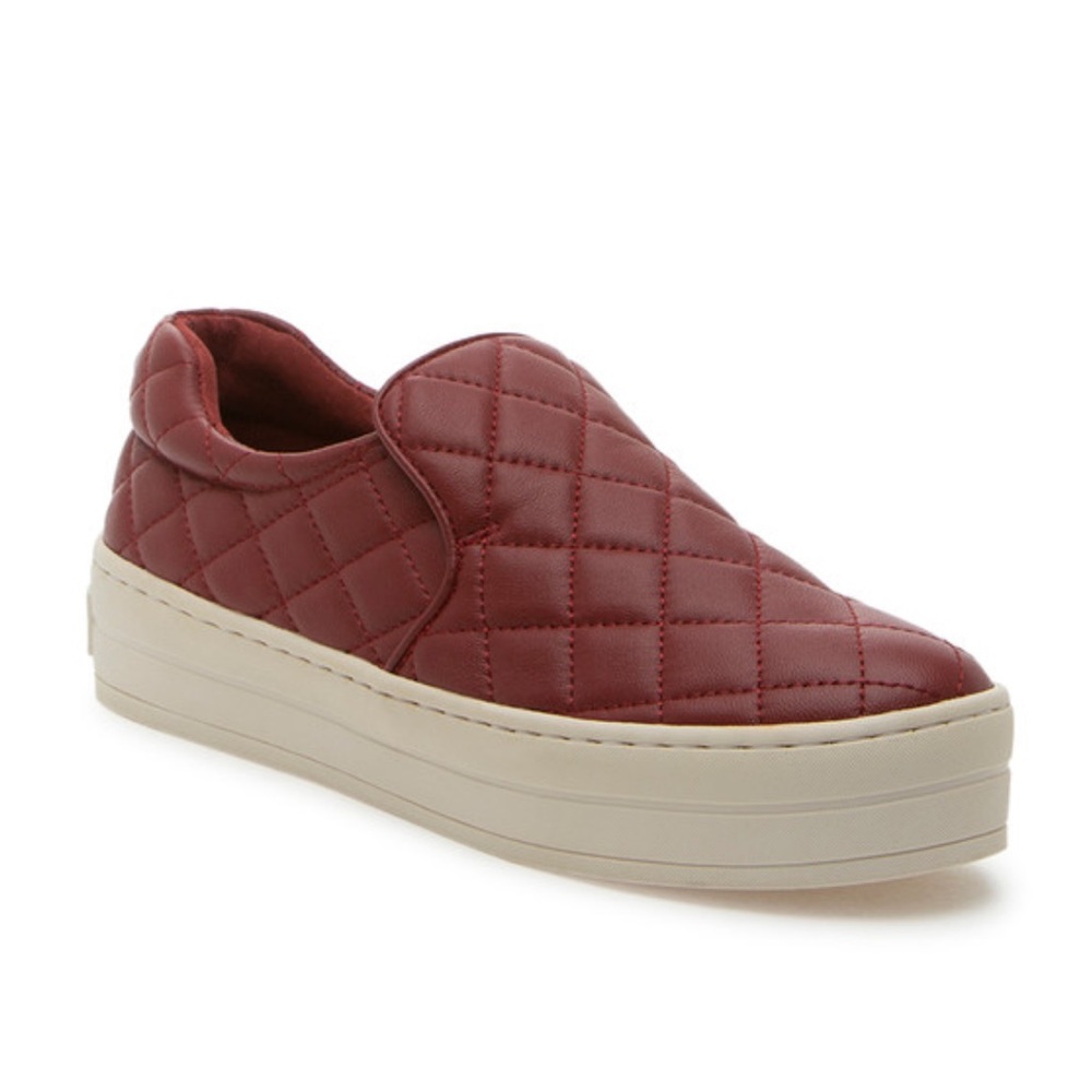 NWT J/SLIDES HARLEE Red Leather Slip-on Sneaker - Picture 2 of 14